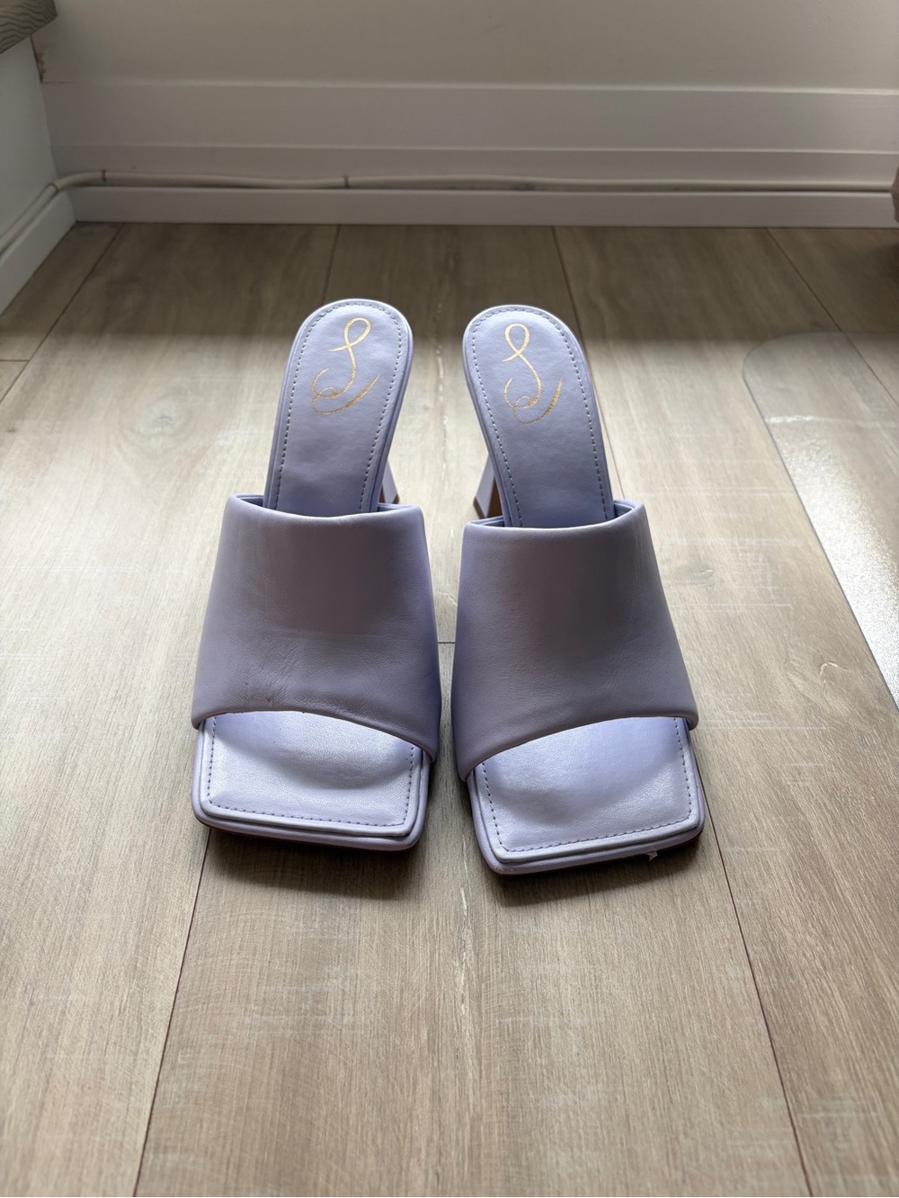 Sam Edelman Carmen Heeled Lilac Sandals - Picture 4 of 9